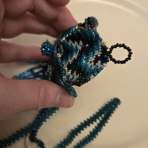 Boho Beaded Pouch Necklace - Picture 3 of 9